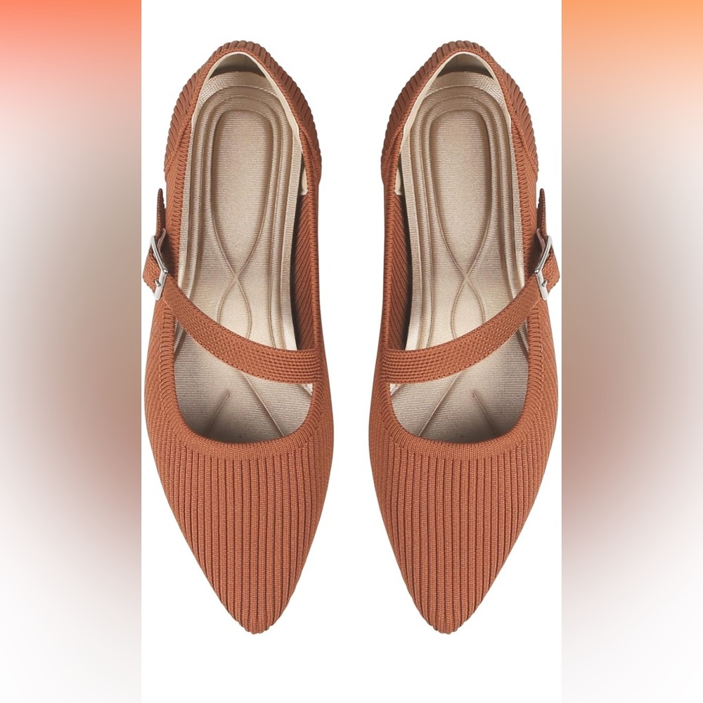 Caramel colored flats size 7